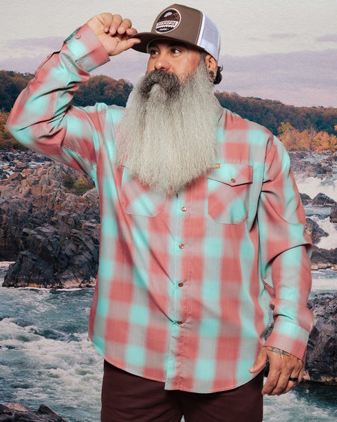 GREAT FALLS BAMBOO LONG SLEEVE BUTTON UP  - MENS