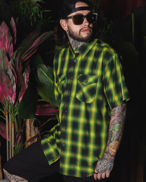 HOPE ROAD BAMBOO SHORT SLEEVE BUTTON UP - MENS