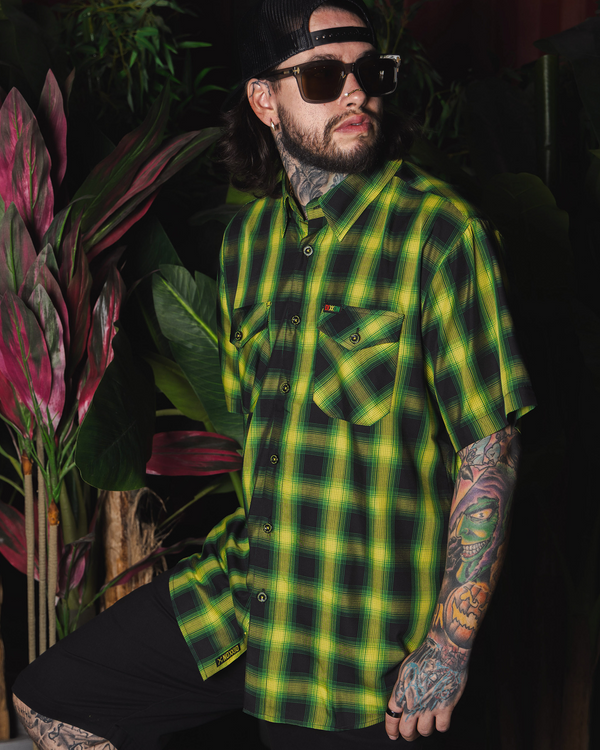 HOPE ROAD BAMBOO SHORT SLEEVE BUTTON UP - MENS