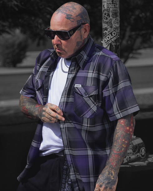 MENACE SHORT SLEEVE FLANNEL - MENS