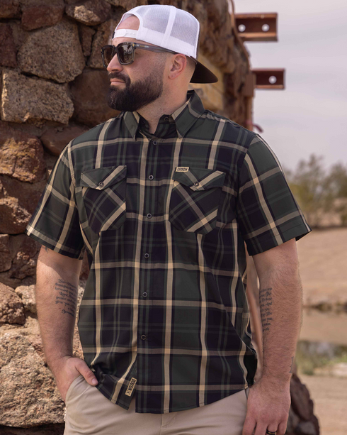 OUTPOST BAMBOO SHORT SLEEVE BUTTON UP - MENS