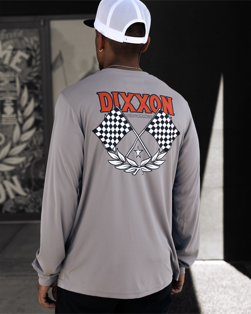 RACE DAY UV LONG SLEEVE T-SHIRT GREY - MENS