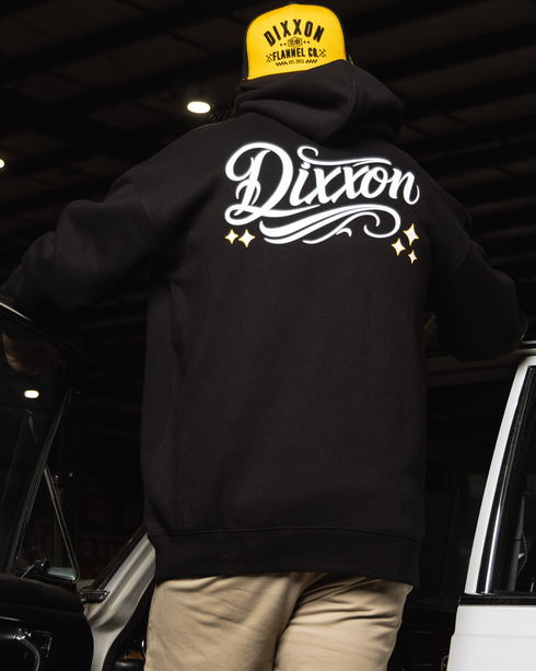 SCRIPT PULLOVER HOODIE BLACK - MENS