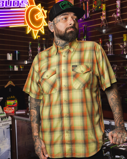 SHATTER BAMBOO SHORT SLEEVE BUTTON UP - MENS