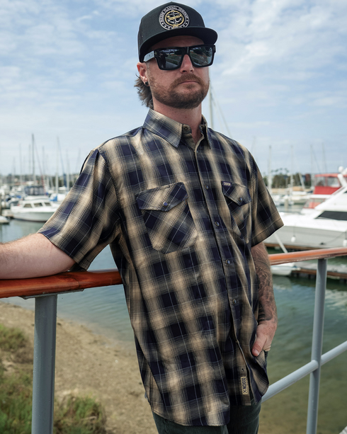 SHIPMATE BAMBOO SHORT SLEEVE BUTTON UP - MENS
