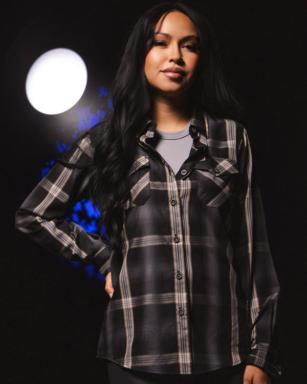 SKINWALKER BAMBOO LONG SLEEVE BUTTON UP - WOMEN