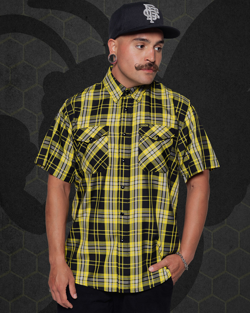 STINGER BAMBOO SHORT SLEEVE BUTTON UP - MENS