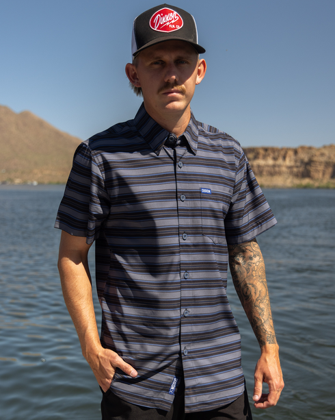 THE COOPER PARTY SHIRT SHORT SLEEVE BUTTON UP - MENS