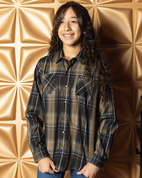GYPSY GOLD BAMBOO LONG SLEEVE BUTTON UP - YOUTH