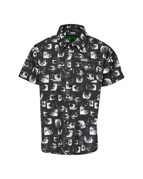 ALL EYES PARTY SHIRT SHORT SLEEVE BUTTON UP - YOUTH