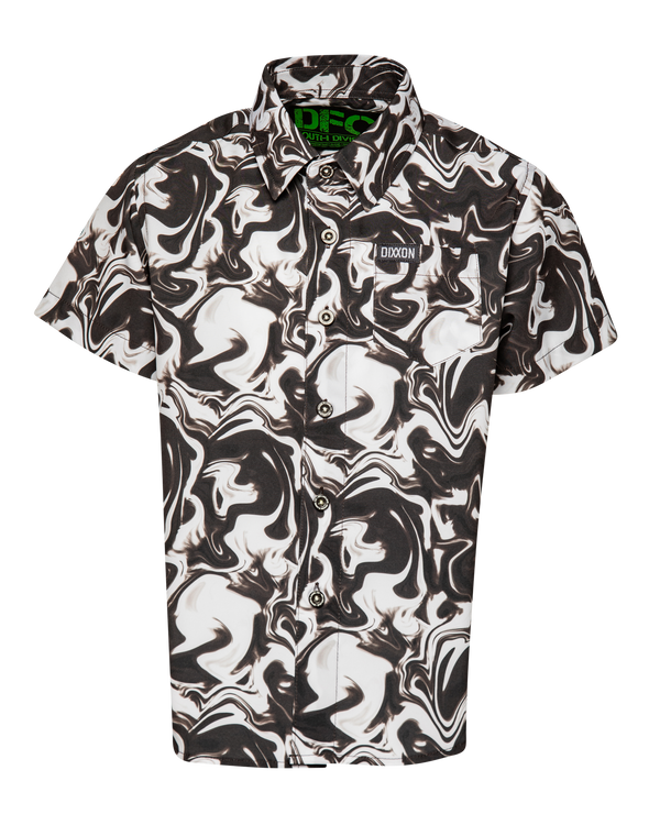 DISTORTION PARTY SHIRT SHORT SLEEVE BUTTON UP - YOUTH