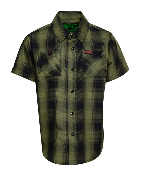LONE WOLF HERITAGE BAMBOO SHORT SLEEVE BUTTON UP - YOUTH
