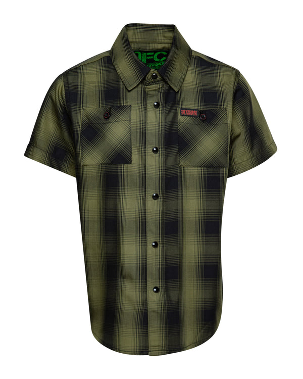 LONE WOLF HERITAGE BAMBOO SHORT SLEEVE BUTTON UP - YOUTH