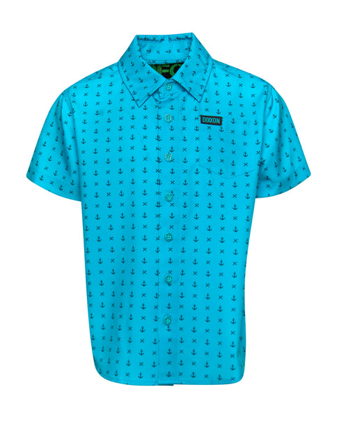 SALTY DOG TIFFANY PARTY SHIRT SHORT SLEEVE BUTTON UP - YOUTH