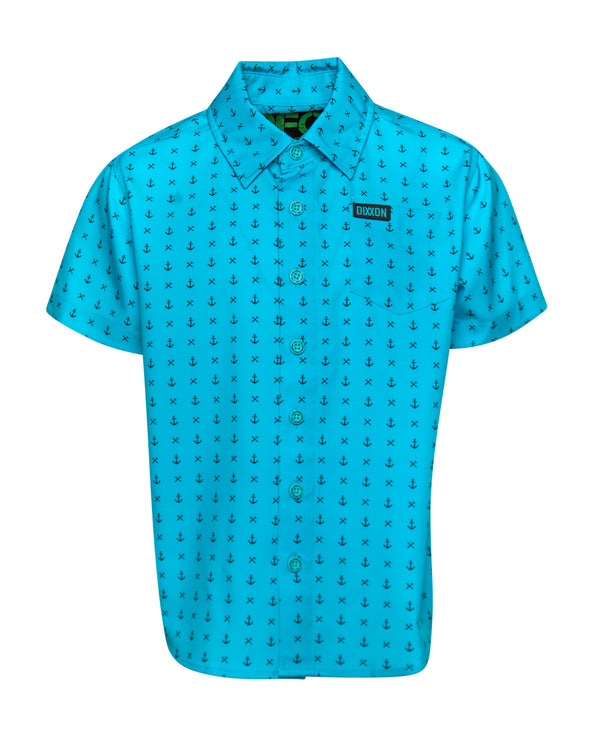 SALTY DOG TIFFANY PARTY SHIRT SHORT SLEEVE BUTTON UP - YOUTH
