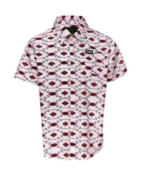 SANTA FE PARTY SHIRT SHORT SLEEVE BUTTON UP - YOUTH