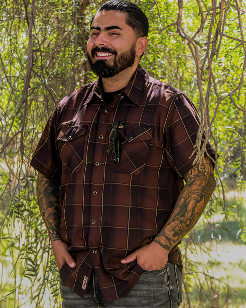 BIG FOOT BAMBOO SHORT SLEEVE BUTTON UP - MENS
