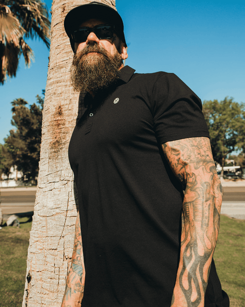 ATHLETIC PREMIUM POLO BLACK - MENS