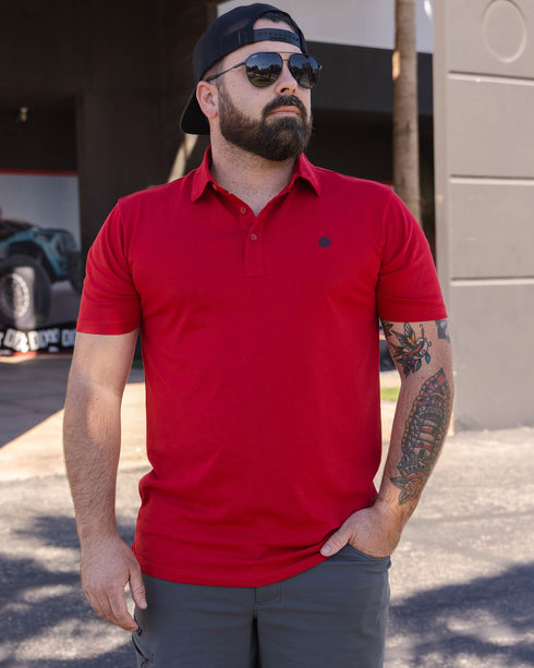 ATHLETIC PREMIUM POLO RED - MENS