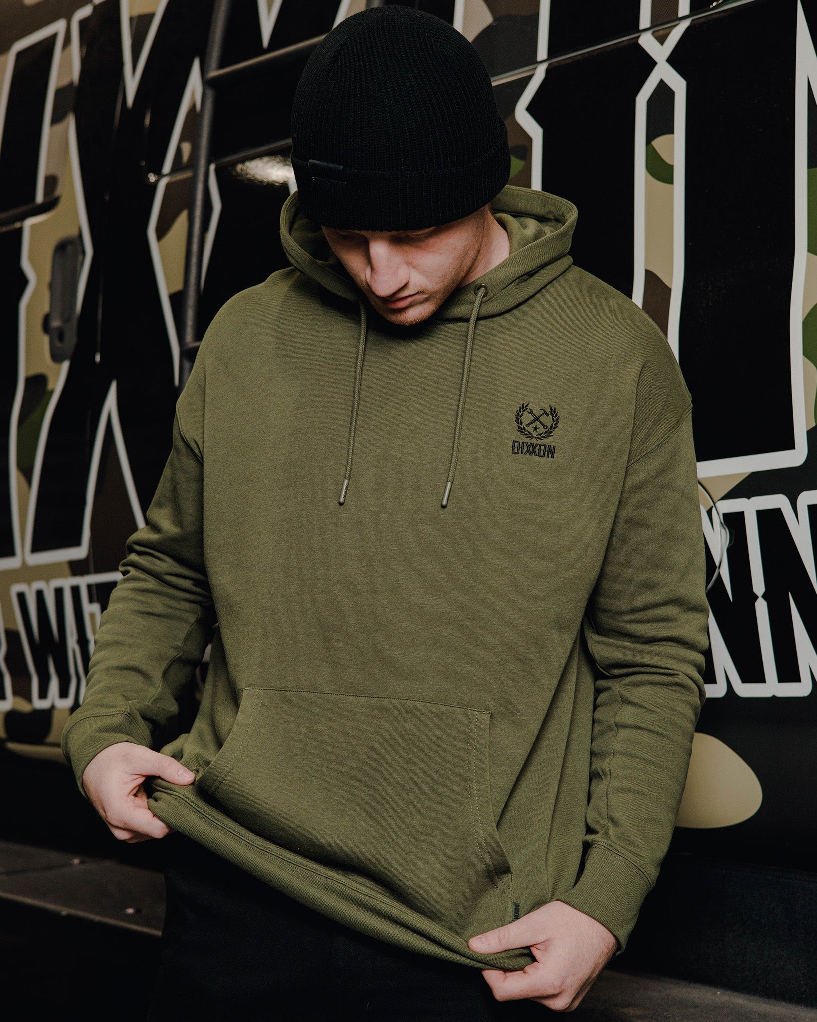 BLACK CREST LIGHTWEIGHT HOODIE O.D GREEN - MENS – Dixxon Canada