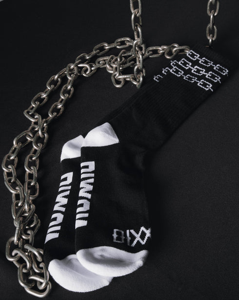 CHAINS PREMIUM CREW SOCKS BLACK