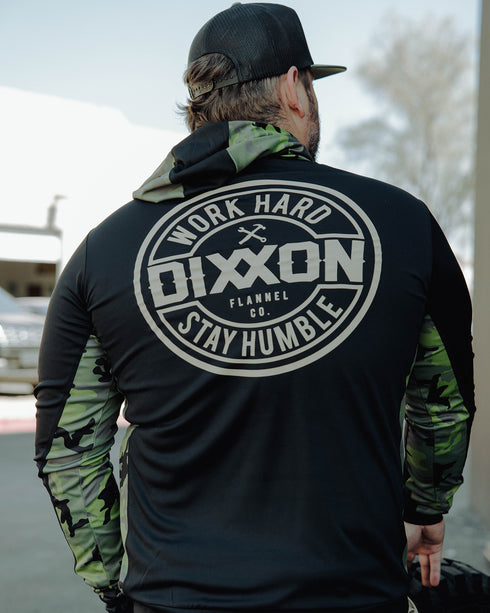 CAMO UV HOODIE BLACK - MENS