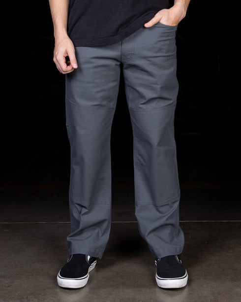 CANVAS WORK PANTS GREY - MENS