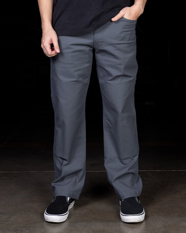 CANVAS WORK PANTS GREY - MENS