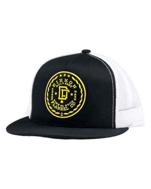 BLACK/GOLD CLASS TRUCKER HAT - BLACK/WHITE