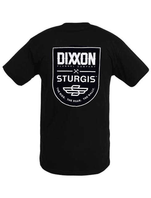 STURGIS RIDE ROAR RALLY BADGE T-SHIRT BLACK - MENS