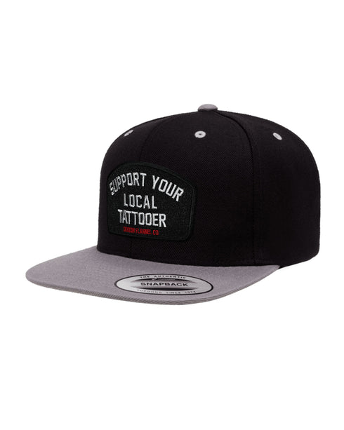 SUPPORT YOUR LOCAL TATTOOER  HAT - BLACK/GREY