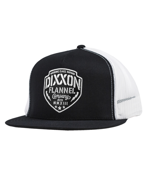 BLACK THUNDERSHOCK LOGO TRUCKER HAT - BLACK/WHITE