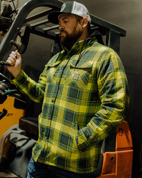 JOBSITE HOODED FLANNEL JACKET - MENS