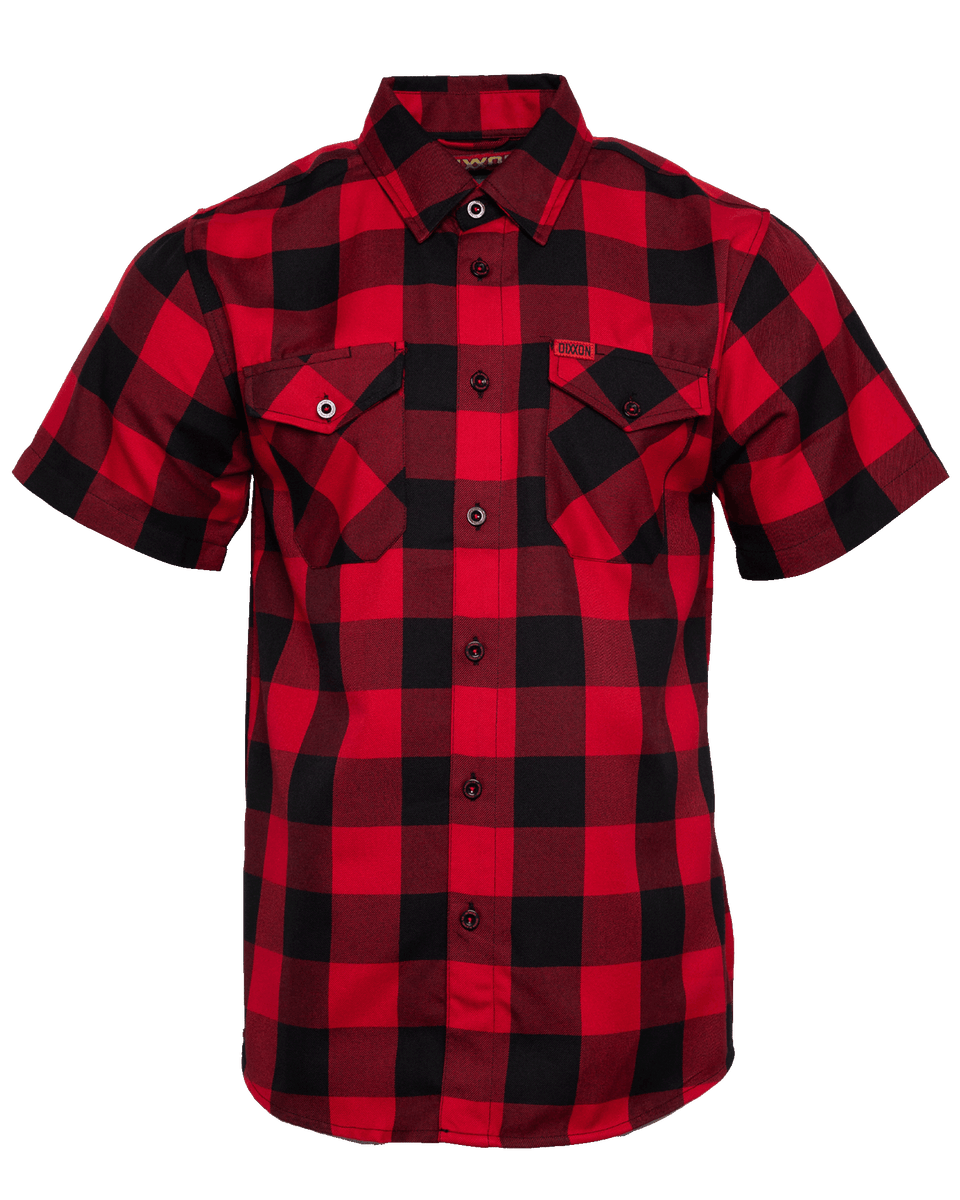 REDRUM SHORT SLEEVE FLANNEL - MENS – Dixxon Canada