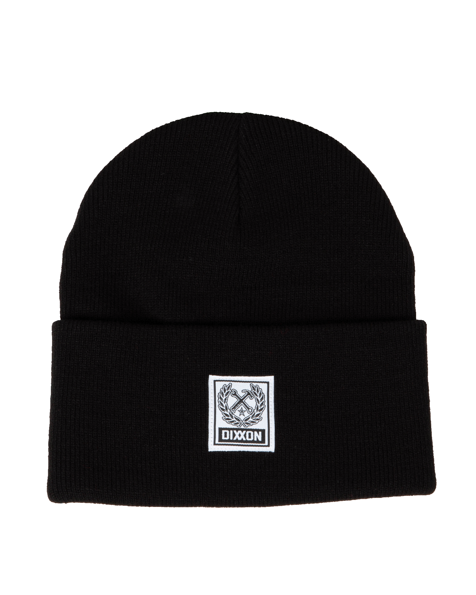 BOX CREST RIBBED BEANIE BLACK – Dixxon Canada