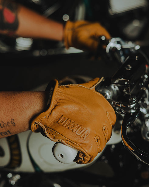 ROPER LEATHER MOTO GLOVES - DEERSKIN