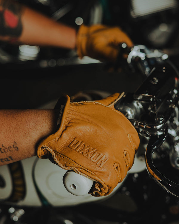 ROPER LEATHER MOTO GLOVES - DEERSKIN
