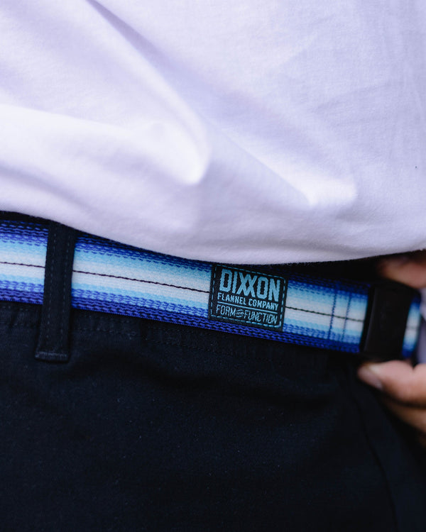 SLIM ELASTIC STRETCH BELT - BLUE SERAPE