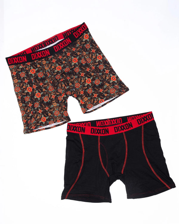 STAY GOLD COTTON STRETCH 2PK BOXER BRIEFS - BLACK