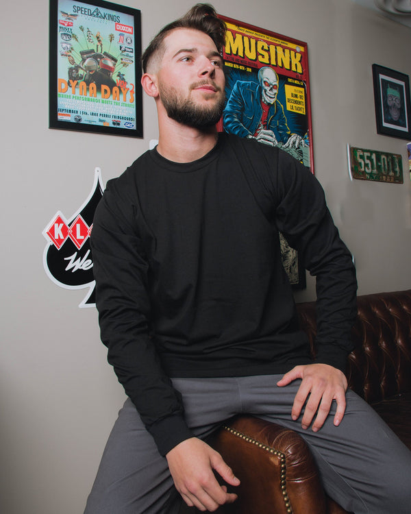 THE PERFECT LONGSLEEVE T-SHIRT BLACK - MENS