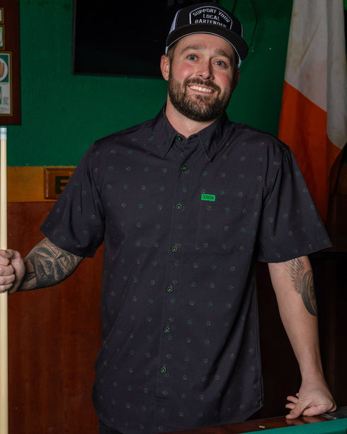 THE SULLIVAN PARTY SHIRT SHORT SLEEVE BUTTON UP  - MENS