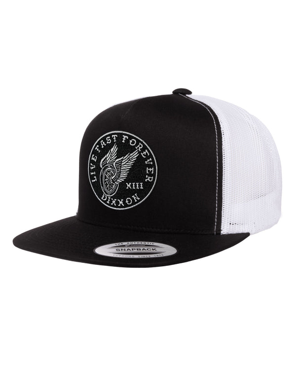 WINGER TRUCKER HAT - BLACK/WHITE