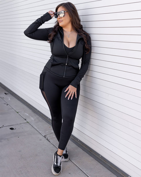 WOMENS IGNITE LEGGINGS - BLACK