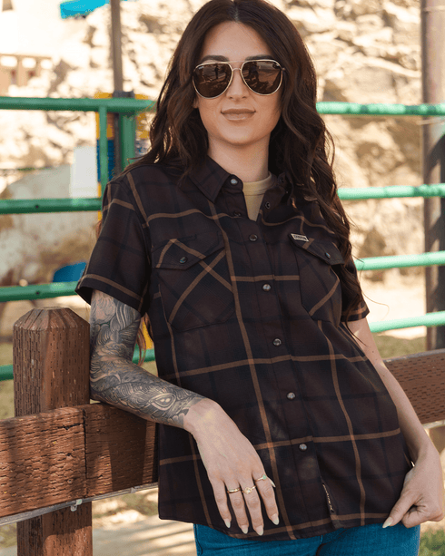 STOCKYARD SHORT SLEEVE FLANNEL - WOMENS