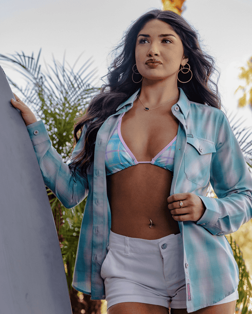 THE CURL BAMBOO LONG SLEEVE BUTTON UP - WOMENS