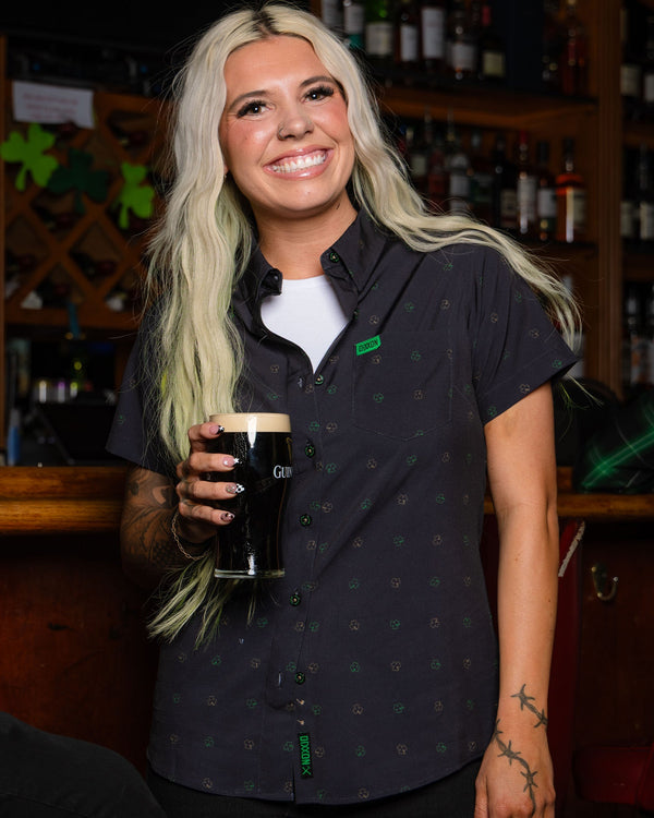 THE SULLIVAN PARTY SHIRT SHORT SLEEVE BUTTON UP  - WOMENS