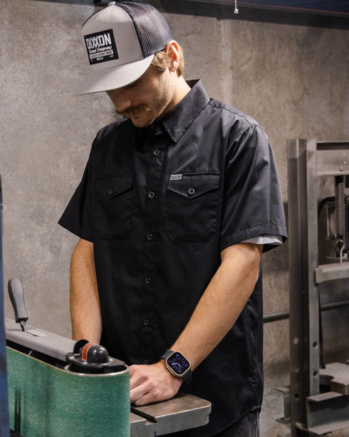 WORKFORCE SHORT SLEEVE WORK SHIRT BLACK - MENS