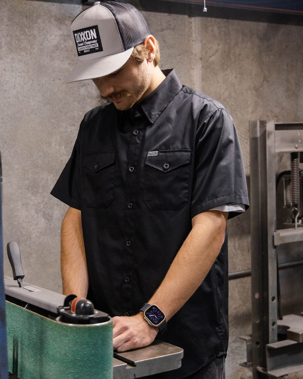 WORKFORCE SHORT SLEEVE WORK SHIRT BLACK - MENS