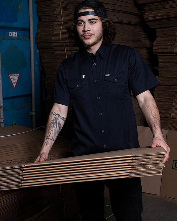 WORKFORCE SHORT SLEEVE WORK SHIRT NAVY - MENS
