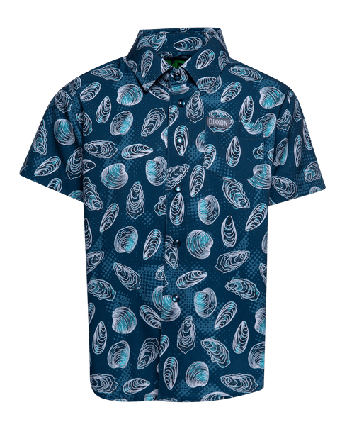 MUSSEL BEACH PARTY SHIRT SHORT SLEEVE BUTTONS UP - YOUTH